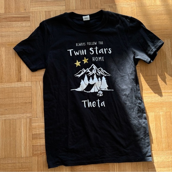 Kappa Alpha Theta Sorority Follow The Twin Stars Home T-Shirt - Picture 5 of 8